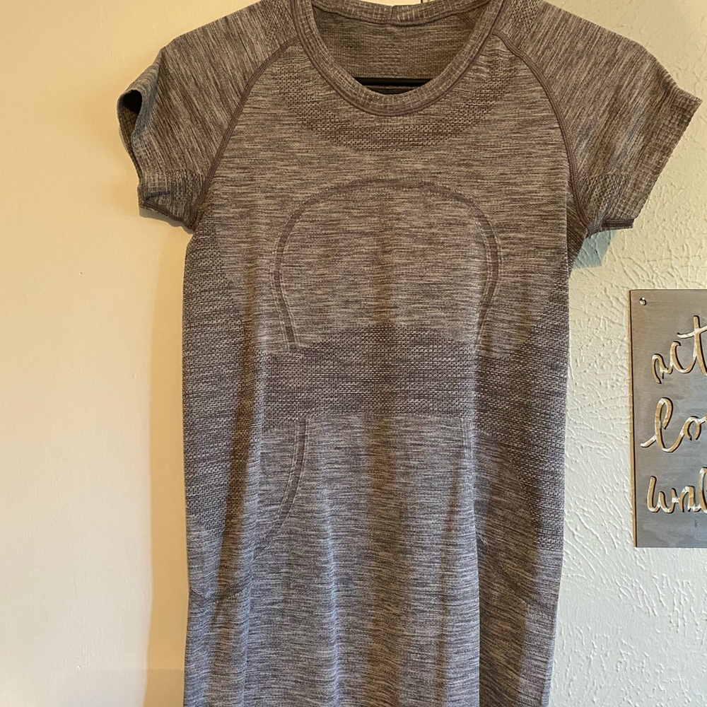 Grey Lululemon Swiftly Tech Short Sleeve